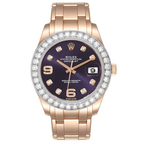rose gold pearlmaster rolex
